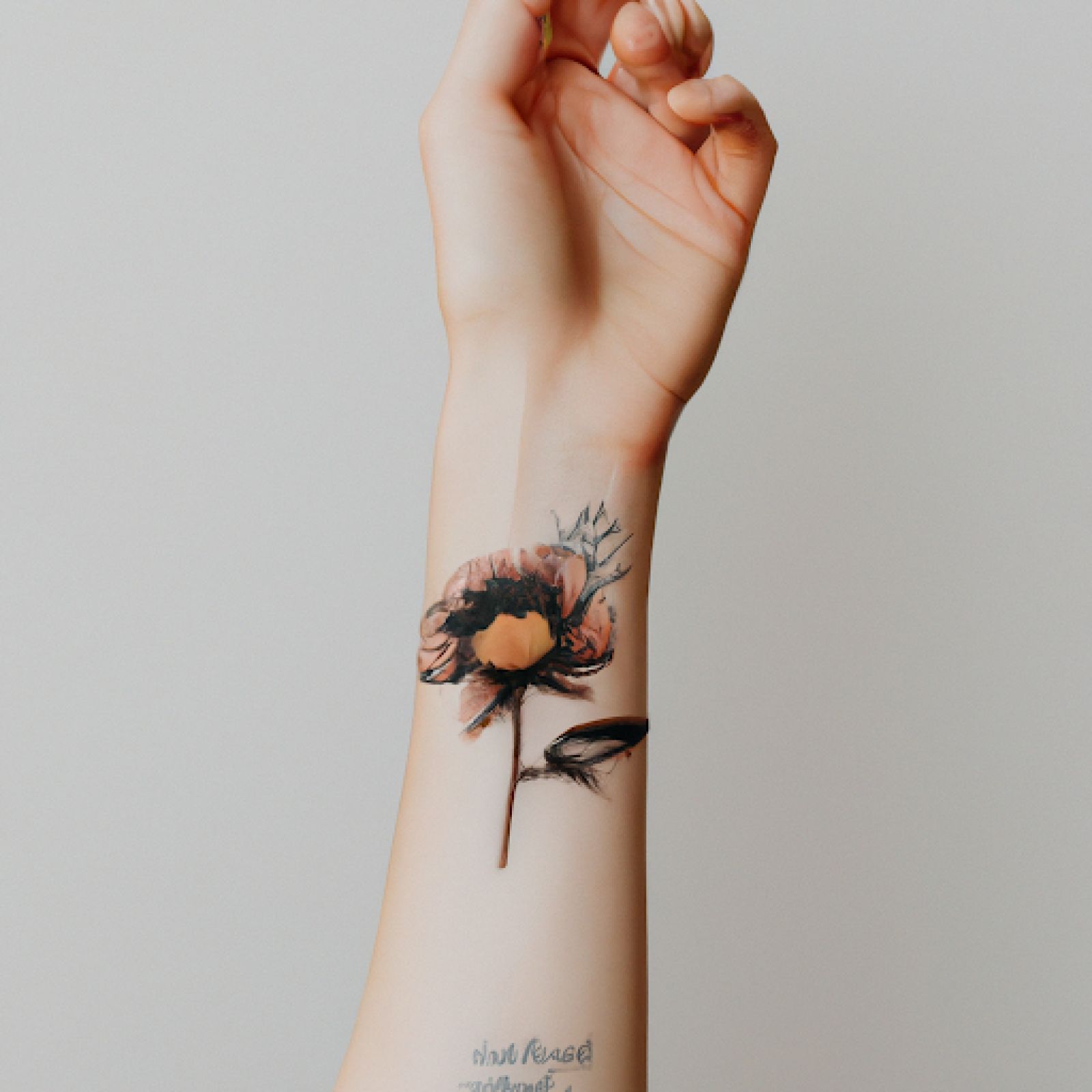 Flower tattoo on wrist for women