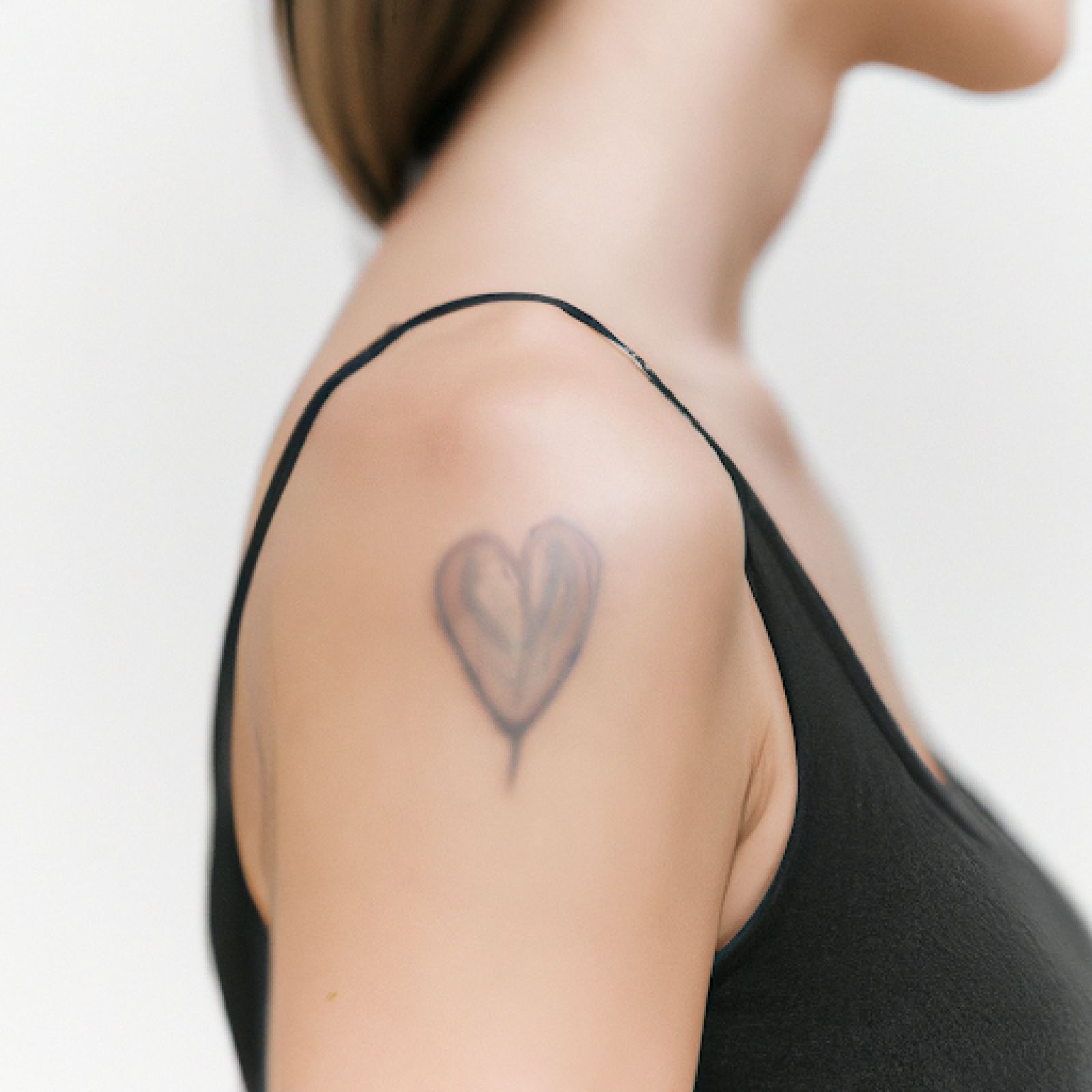 Heart tattoo on chest for women