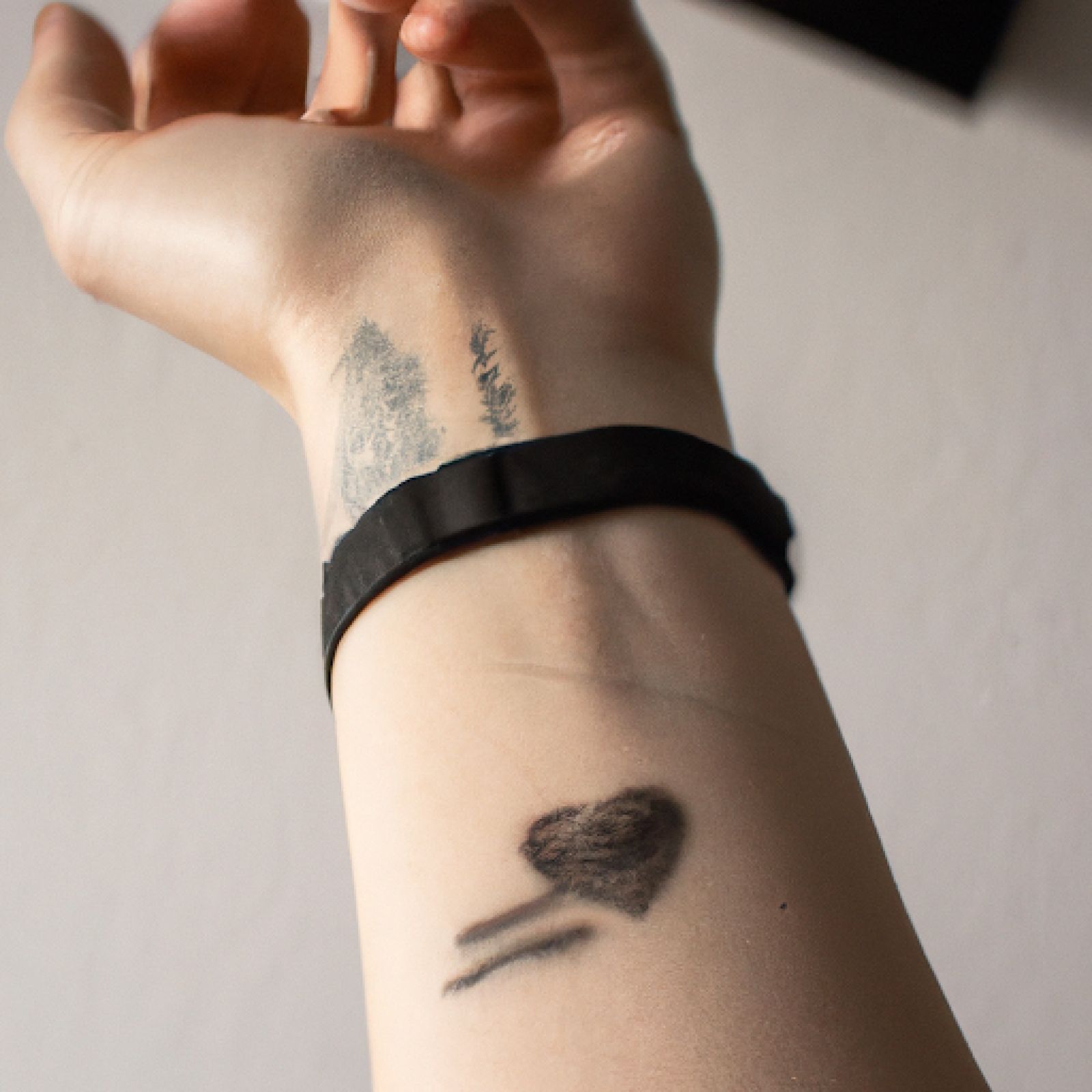 Heart tattoo on wrist for women