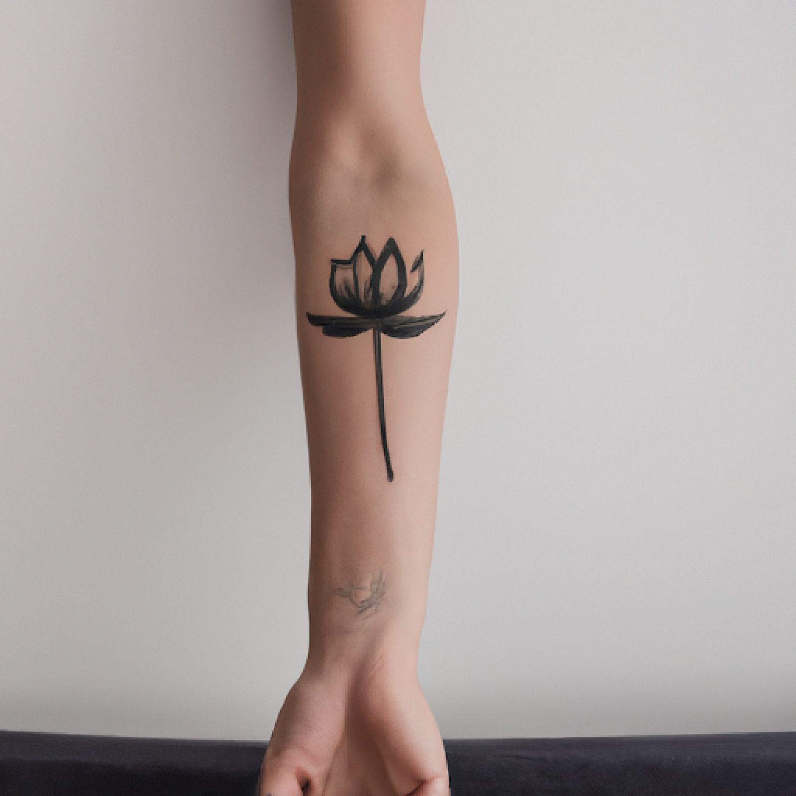 Lotus tattoo on arm for women