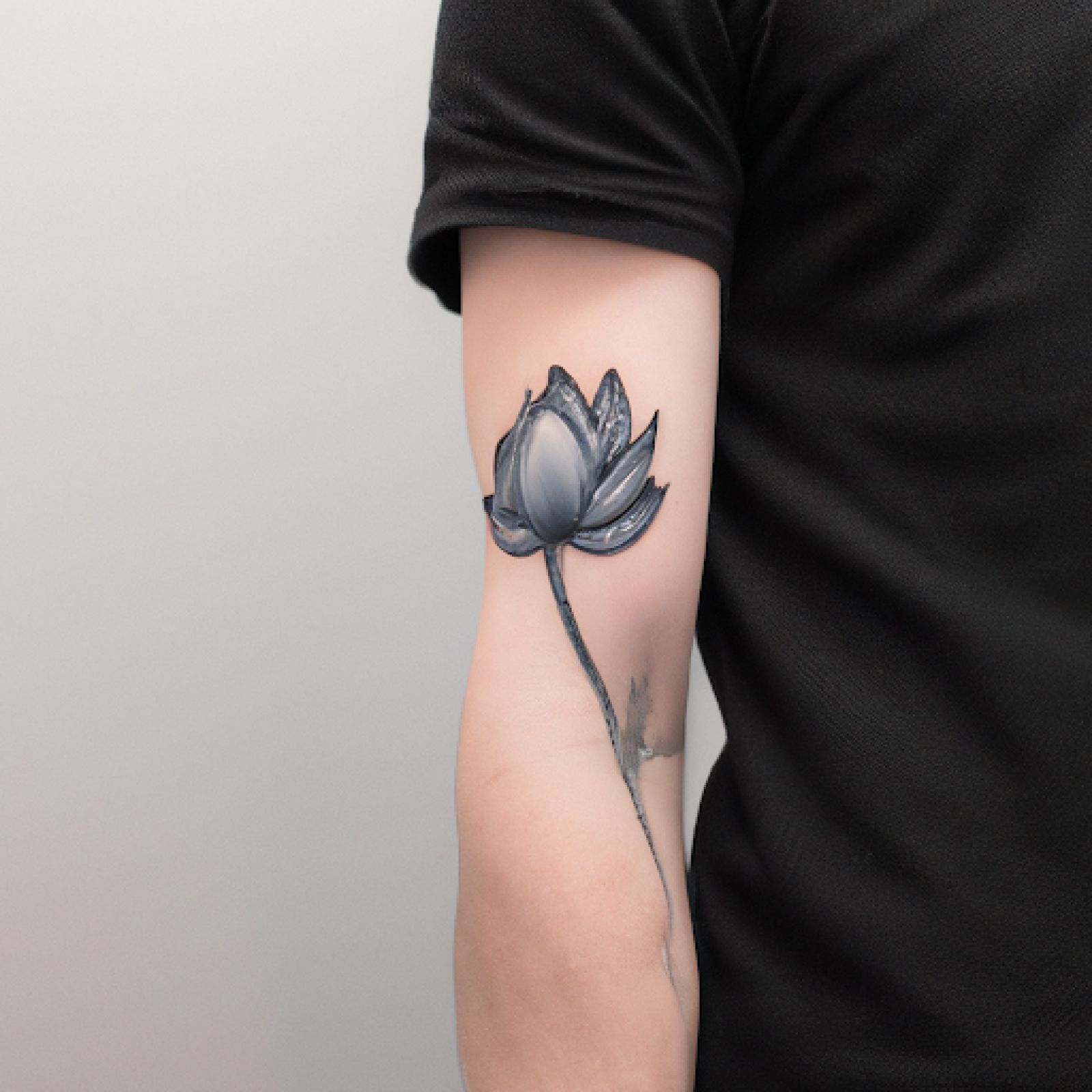 Lotus tattoo on sleeve for men