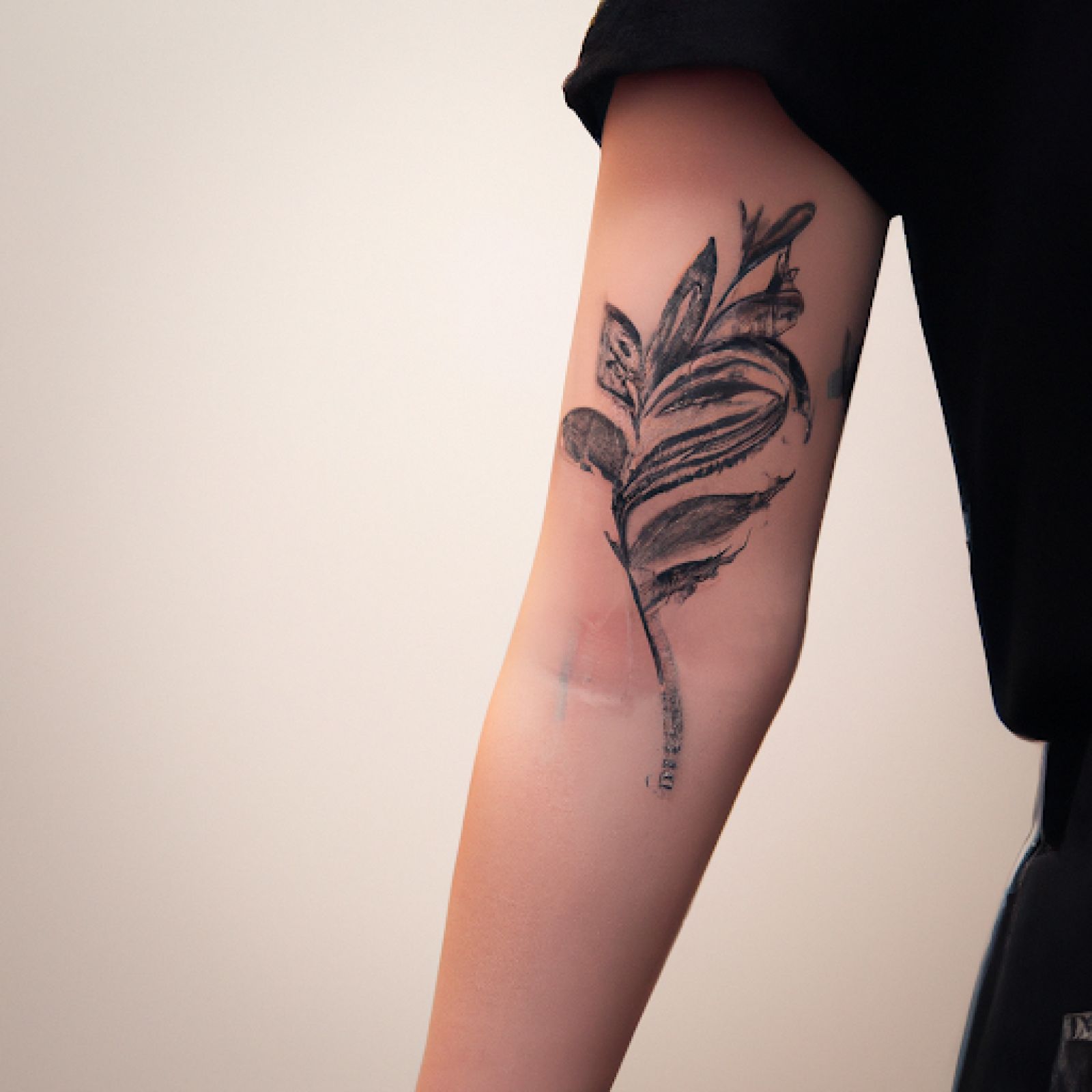 Neo traditional tattoo on sleeve for women