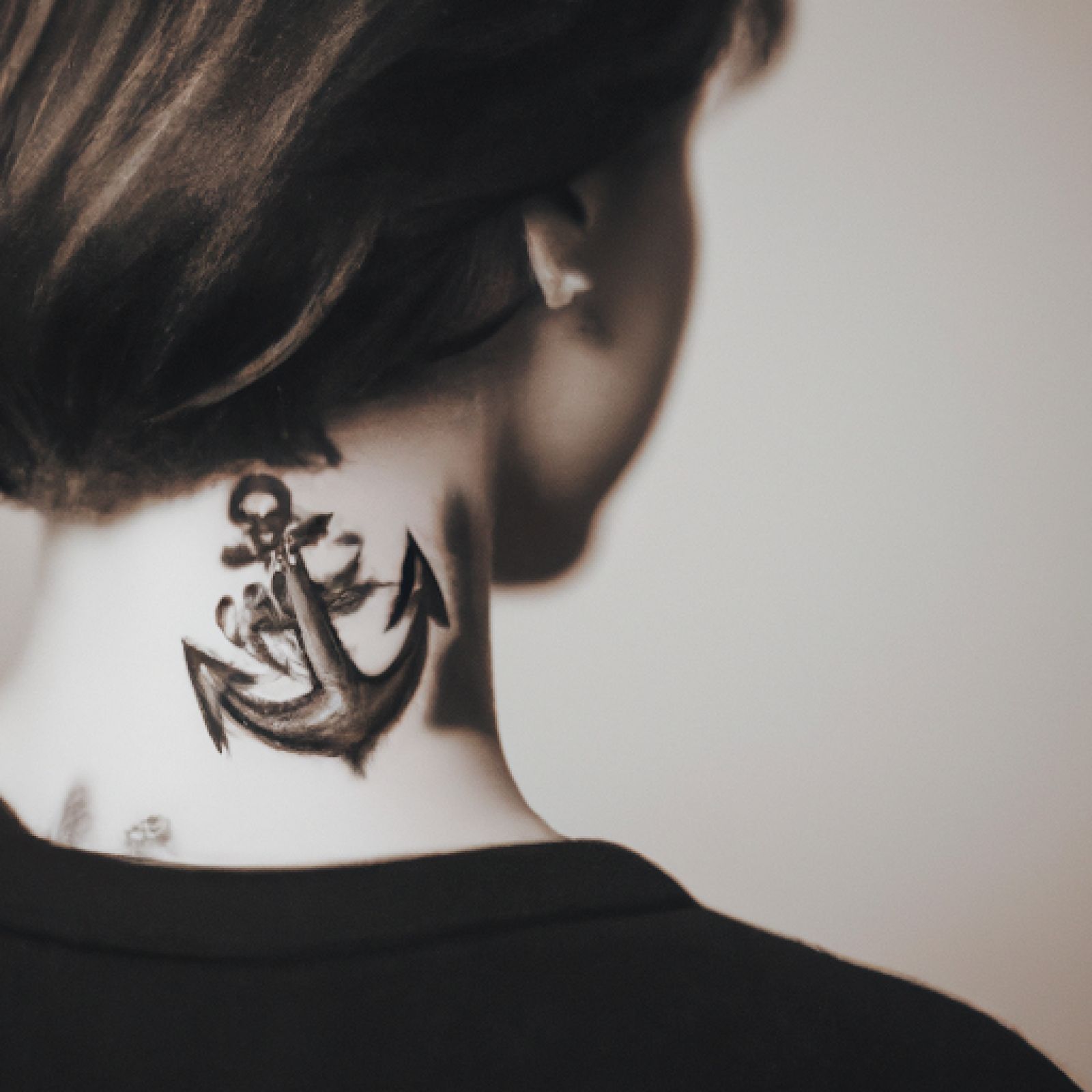 Ship tattoo on side for women